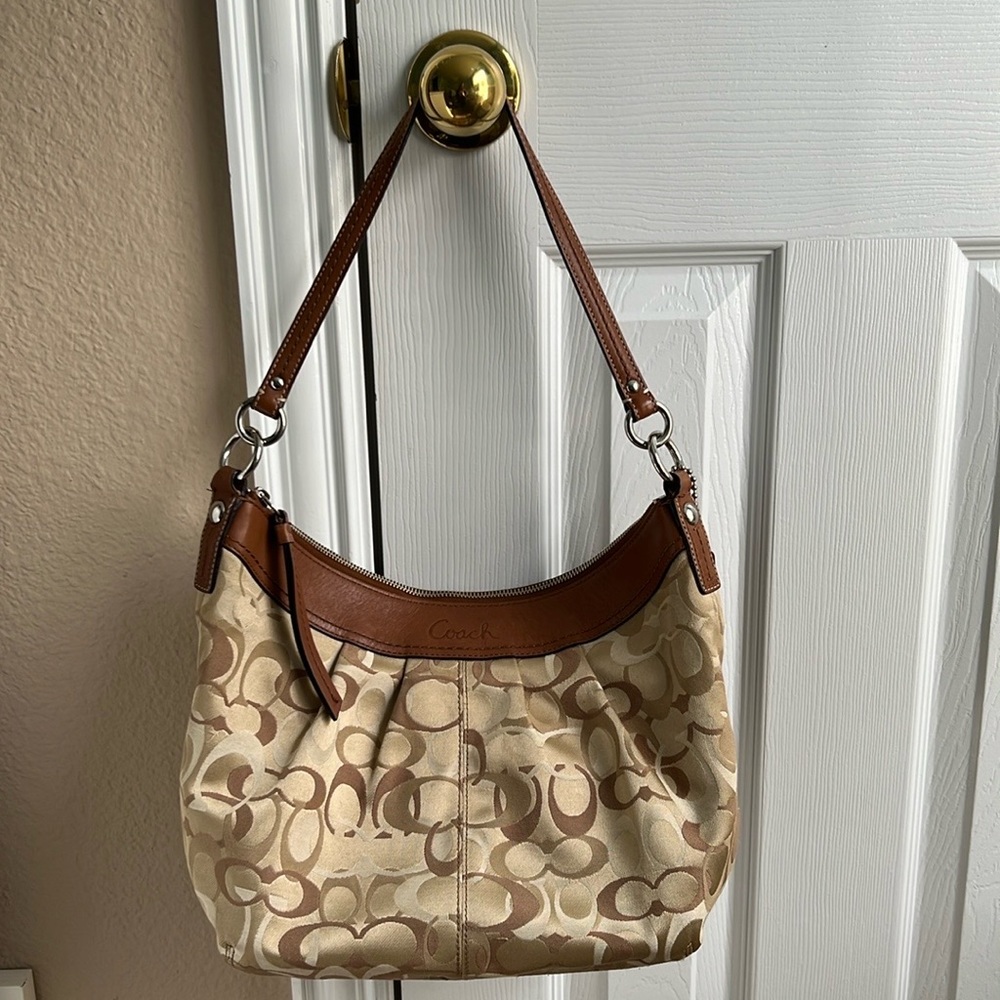 Coach Signature Jacquard Shoulder Bag